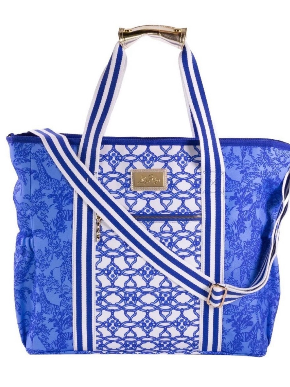 Lilly Pulitzer Insulated Picnic Cooler Bag wMesh Pouch Resort White Safari Party